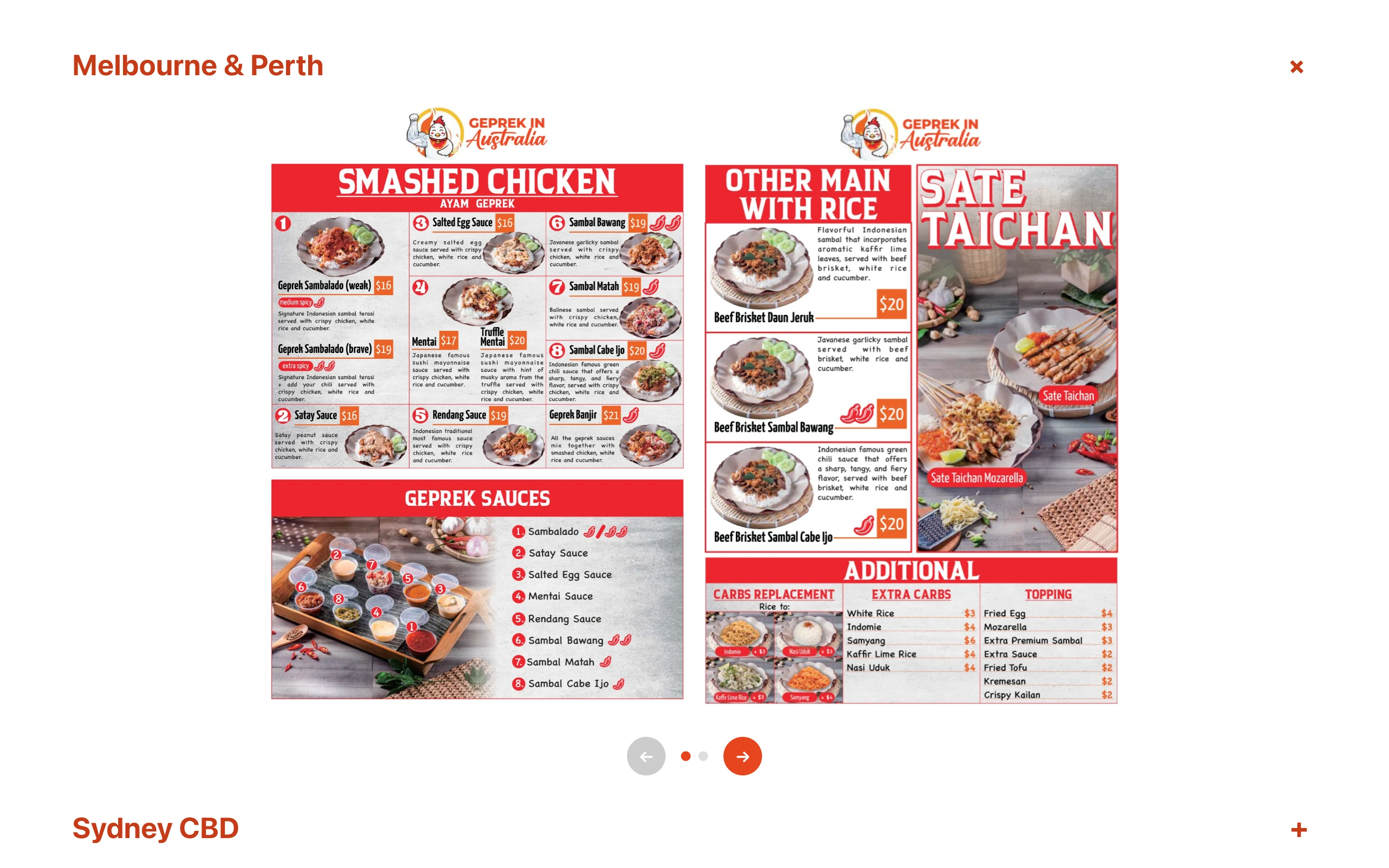 Geprek Australia detail